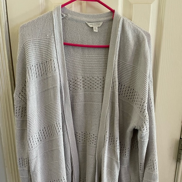 Gray Lucky Brand cardigan size Large - Picture 2 of 3